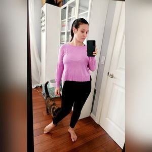 NWOT Zara Size S Lilac Fine Knit Sweater